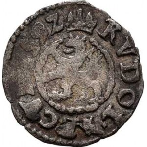 Rudolf II., 1576 - 1612, Bílý peníz 1592, K.Hora-Šatný, J.3, MKČ.383, 0.499g,