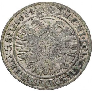 Leopold I., 1657 - 1705, XV Krejcar 1664 S-HS, Vratislav-Hammerschmidt,