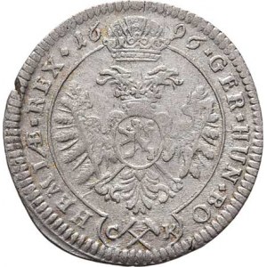 Leopold I., 1657 - 1705, 3 Krejcar 1696 CK, K.Hora-Krahe, Nech.315, MKČ.1460,
