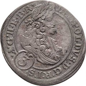 Leopold I., 1657 - 1705, 3 Krejcar 1698 MMW, Vratislav-Wackerl, dělení opisů: