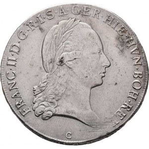 František II., 1792 - 1835, Tolar křížový 1796 C, Praha, 29.424g, just.,