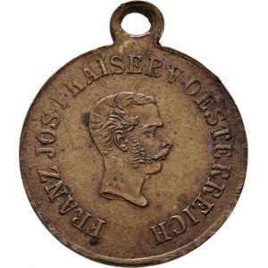 František Josef I., 1848 - 1916, Upomínka na lidovou slavnost ve Vídni 1863 - hlava