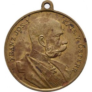 František Josef I., 1848 - 1916, Nesign. - medailka na návštěvu v Ústí nad Labem 1901