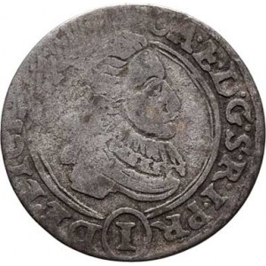 Opava, Karel Eusebius Liechtenstein, 1627 - 1684, Krejcar 1629 MW, Wilke, Sa.42, Kop.6404, 0.665g,