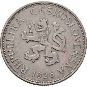 Československo 1918 - 1938, 5 Koruna 1926, KM.10 (CuNi), 9.831g, dr.hr.,