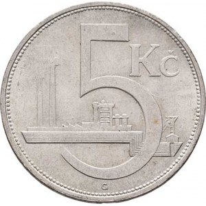 Československo 1918 - 1938, 5 Koruna 1928, KM.11 (Ag500), 7.051g, nep.hr.,