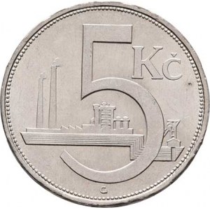 Československo 1918 - 1938, 5 Koruna 1928, KM.11 (Ag500), 7.020g, nep.hr.,