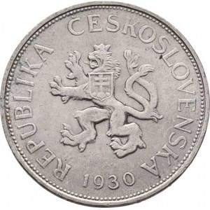 Československo 1918 - 1938, 5 Koruna 1930, KM.11 (Ag500), 6.988g, nep.hr.,