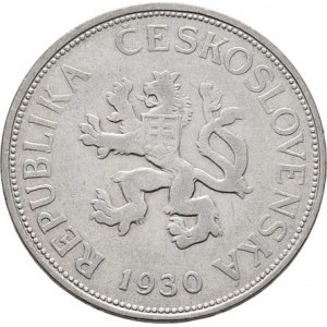 Československo 1918 - 1938, 5 Koruna 1930, KM.11 (Ag500), 6.904g, nep.hr.,