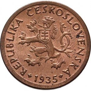 Československo 1918 - 1938, 10 Haléř 1935, KM.3 (CuZn), 2.081g