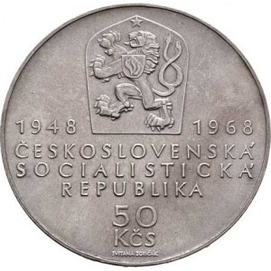 Československo 1961 - 1990, 50 Koruna 1968 - 50 let republiky, KM.65 (Ag900,