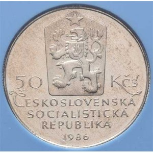 Československo 1961 - 1990, 50 Koruna 1986 - městské památ. rezervace - Telč,