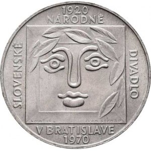 Československo 1961 - 1990, 25 Koruna 1970 - 50 let Sloven. národního divadla,