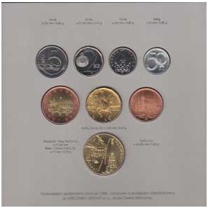 Česká republika, 1993 -, Sada oběhových mincí v původní etui - ročník 2008,