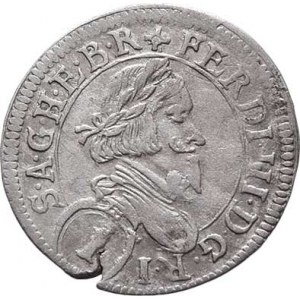 Ferdinand III., 1637 - 1657, Krejcar 1649 bz, Svatý Vít, M-A.149, 0.721g,