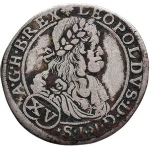 Leopold I., 1657 - 1705, XV Krejcar 1664 CA, Vídeň-Cetto, Höll.64.3.7,