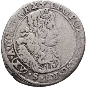 Leopold I., 1657 - 1705, XV Krejcar 1664 L, Štýrský Hradec-Haydt, hybridní