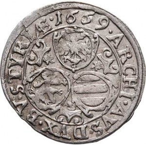 Leopold I., 1657 - 1705, 3 Krejcar 1669 IGW, Štýrský Hradec-Weiss, Nech.2213,