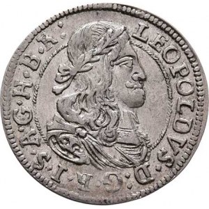 Leopold I., 1657 - 1705, 3 Krejcar 1670, Hall, Nech.2432, M-A.169, 1.569g,
