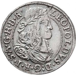 Leopold I., 1657 - 1705, 3 Krejcar 1674, Hall, Nech.2436, M-A.173, 1.469g,