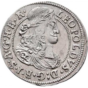 Leopold I., 1657 - 1705, 3 Krejcar 1678, Hall, Nech.2440, M-A.177, 1.447g,
