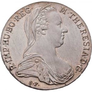 Marie Terezie, 1740 - 1780, Tolar 1780 SF, Günzburg - novoražba .X  - 8 perel