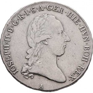 Josef II., (1765 -) 1780 - 1790, 1/2 Tolar křížový 1788 A, Vídeň, P.28, 14.612g,