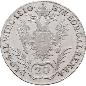 František II., 1792 - 1835, 20 Krejcar 1810 A, Vídeň, 6.517g, nep.hr., vl.rysky,