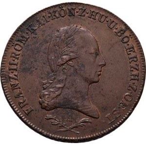 František II., 1792 - 1835, Cu 6 Krejcar 1800 A, Vídeň, 12.783g, nedor., skvrnky,