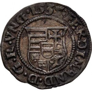 Ferdinand I., 1526 - 1564, Denár 1535 KB, Kremnica, Hal.110, Husz.935, 0.541g,