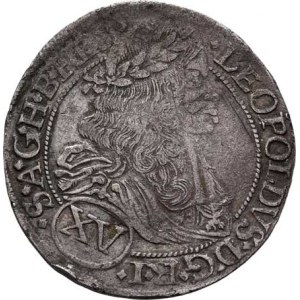 Leopold I., 1657 - 1705, XV Krejcar 1675 GC, Bratislava-Cetto, Höll.75.2.2,