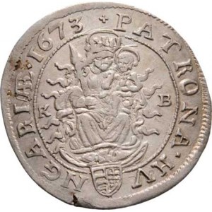 Leopold I., 1657 - 1705, VI Krejcar 1673 KB, Nech.1194, Husz.1450, 3.146g,