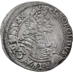 Leopold I., 1657 - 1705, 3 Krejcar 1697 CH-CSH, Bratislava-Hunger, Nech.1660,