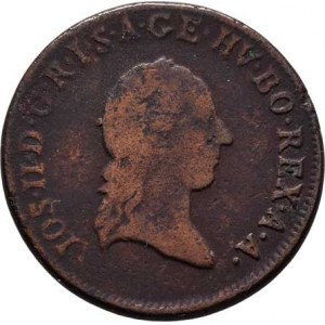 Josef II., (1765 -) 1780 - 1790, Cu Krejcar 1790 S, Smolník, Husz.1896, P.46, 7.525g,