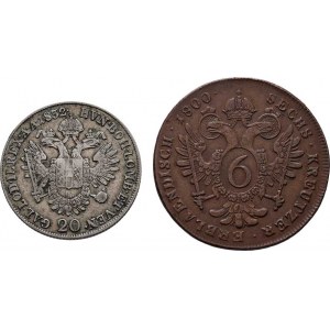 František II., 1792 - 1835, Cu 6 Krejcar 1800 S, Smolník, 13.623g (2/1-),