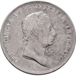 František II., 1792 - 1835, 1/2 Scudo 1824 V, Benátky, M-A.319, P.25, 12.917g,