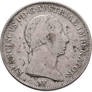 František II., 1792 - 1835, Lira 1822 V, Benátky, P.26, M-A.318, 4.245g, nep.hr.,