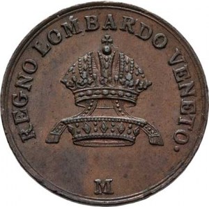František II., 1792 - 1835, Centesimo 1822 M, Milán, P.54, M-A.318, 1.748g,