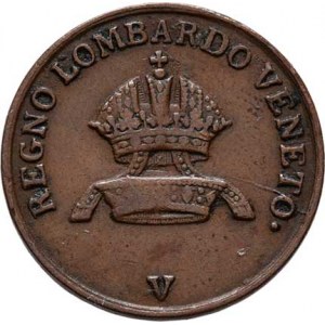 Ferdinand V., 1835 - 1848, Centesimo 1843 V, Benátky, M-A.328, 1.681g, dr.hr.,