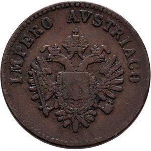Konvenční měna, údobí let 1848 - 1857, 5 Centesimi 1852 V - menší typ, 5.404g, nep.hr.,