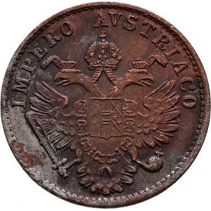 Konvenční měna, údobí let 1848 - 1857, Centesimo 1852 M - menší typ, 1.079g, stopy postř.,