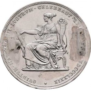 Rakouská a spolková měna, údobí let 1857 - 1892, 2 Zlatník 1879 - Stříbrná svatba, 24.550g, stopa