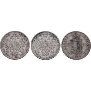 Rakouská a spolková měna, údobí let 1857 - 1892, Zlatník 1858 A, 1892, 1879 KB, 12.242g, 12.062g,