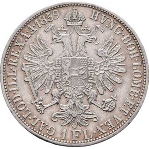 Rakouská a spolková měna, údobí let 1857 - 1892, Zlatník 1859 A - bez tečky za REX, 12.299g,