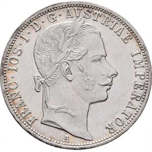 Rakouská a spolková měna, údobí let 1857 - 1892, Zlatník 1860 A - s tečkou za REX., 12.351g,