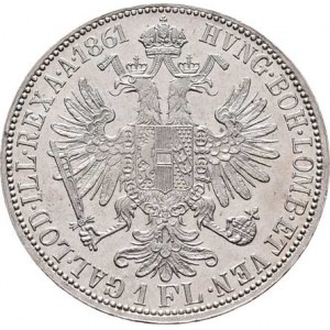 Rakouská a spolková měna, údobí let 1857 - 1892, Zlatník 1861 A, 12.351g, dr.hr., nep.rysky, téměř