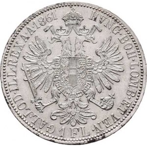 Rakouská a spolková měna, údobí let 1857 - 1892, Zlatník 1861 A, 12.293g, dr.hr., nep.rysky, skvrnk