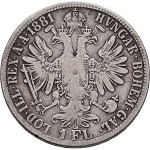 Rakouská a spolková měna, údobí let 1857 - 1892, Zlatník 1881, 12.056g, dr.hr., dr.rysky, patina