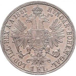 Rakouská a spolková měna, údobí let 1857 - 1892, Zlatník 1881, 12.351g, nep.hr., nep.rysky