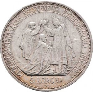 Korunová měna, údobí let 1892 - 1918, 5 Koruna 1907 KB - jubilejní, 23.919g, dr.hr.,